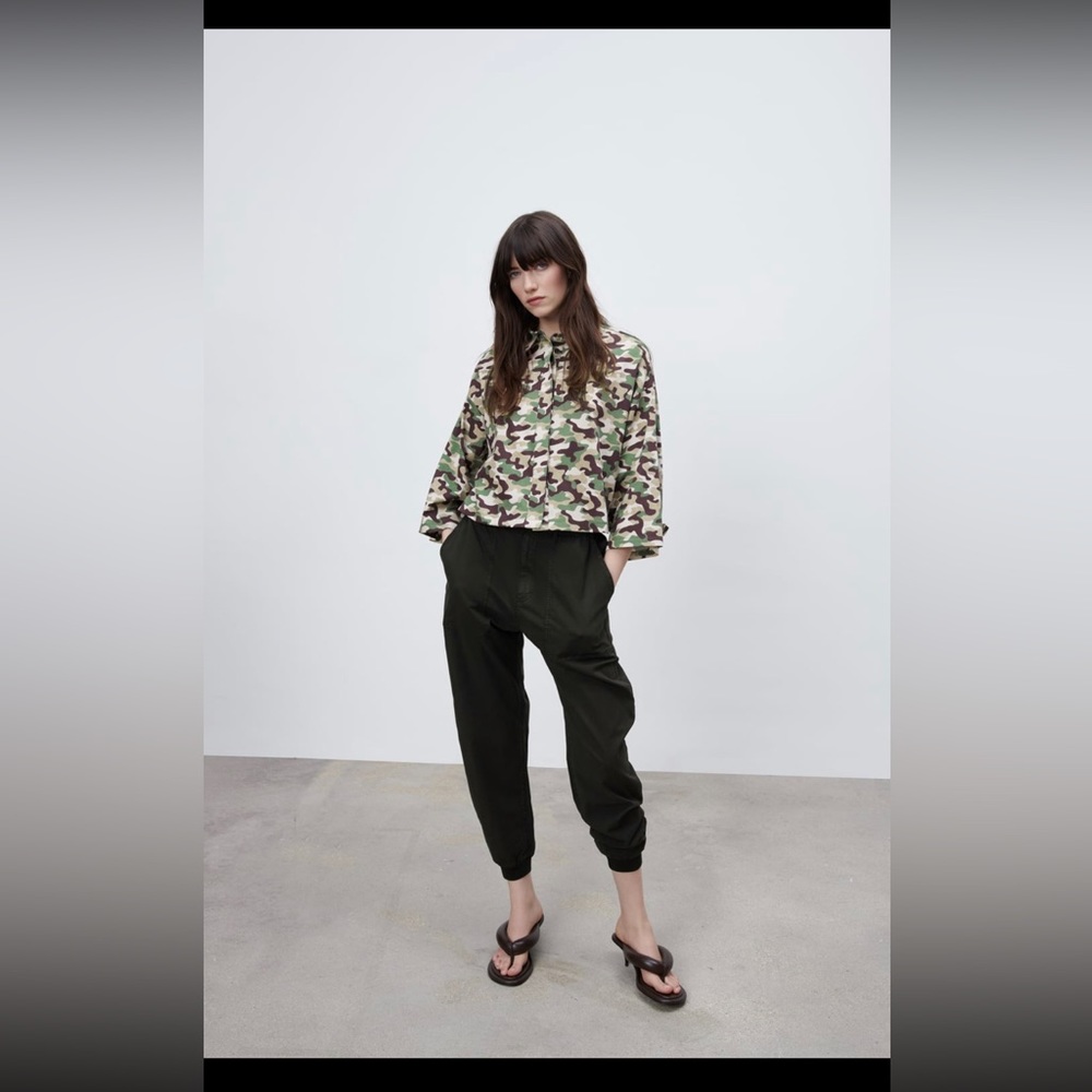 Zara Patch Pocket Jogger Pants XS